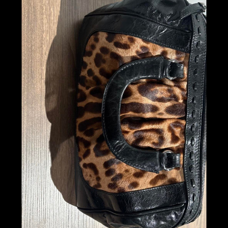 dolce & gabbana miss romantique leopard calf hair bag