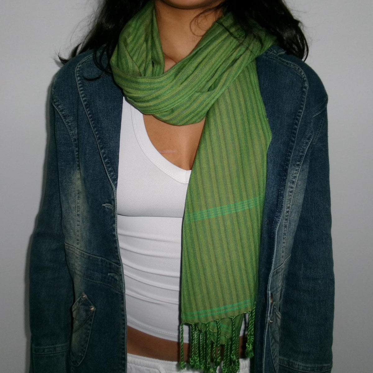 deadstock vintage stripe scarf